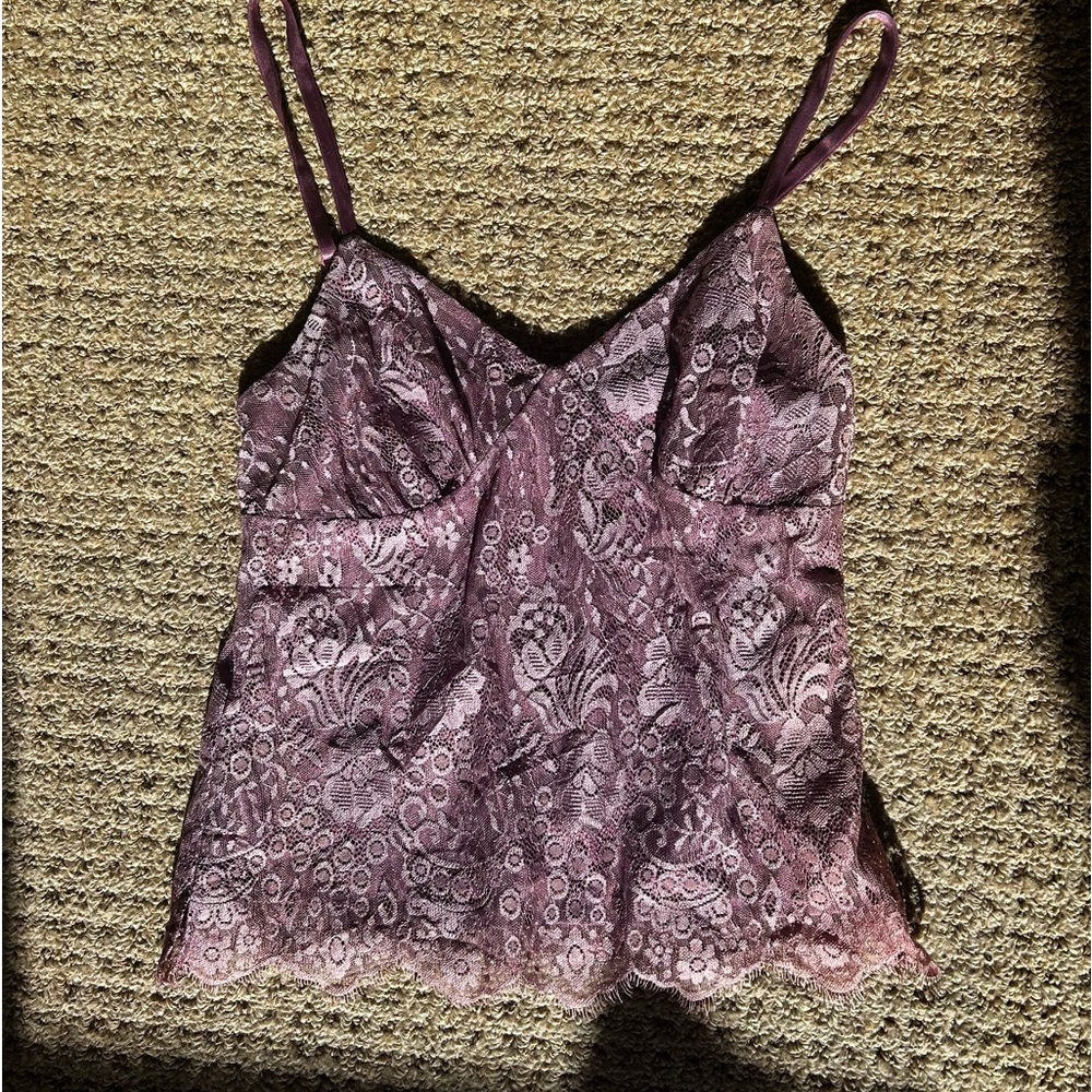 purple lace cami
